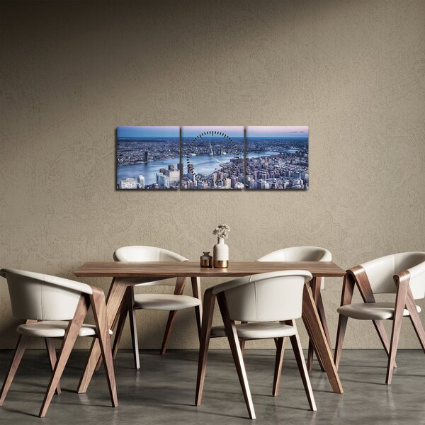 New York képe (órával) (90x30 cm)