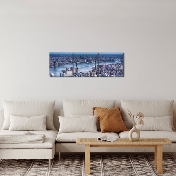 New York képe (órával) (90x30 cm)