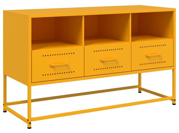 Mustársárga acél TV-szekrény 100,5x39x60,5 cm