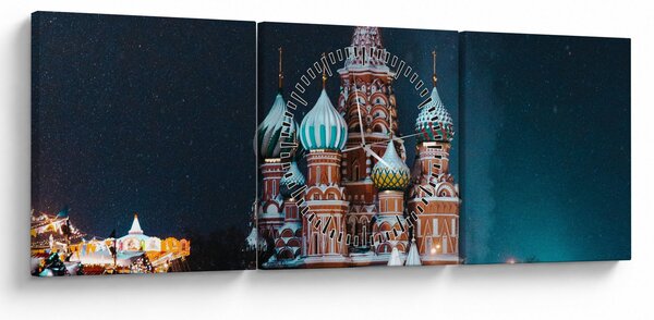 Szerkezet képe Oroszországban (órával) (90x30 cm)