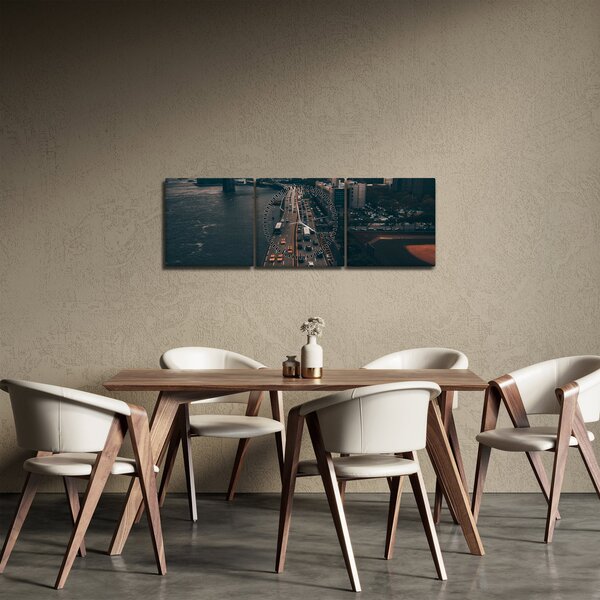 Manhattan képe (órával) (90x30 cm)
