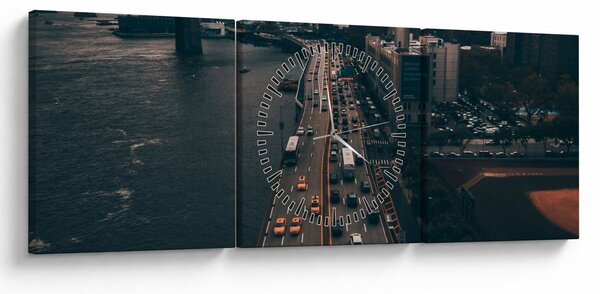 Manhattan képe (órával) (90x30 cm)