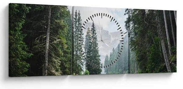 Kép az erdei tóról (órával) (90x30 cm)