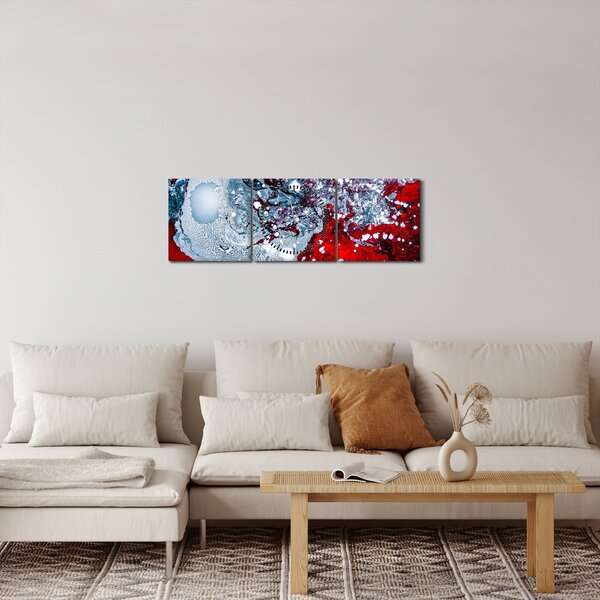 Absztrakt kép (órával) (90x30 cm)