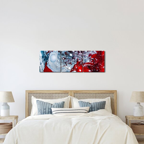 Absztrakt kép (órával) (90x30 cm)