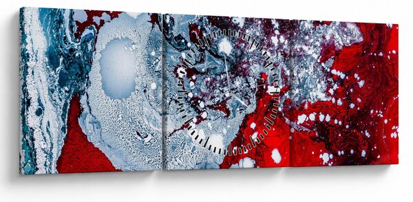 Absztrakt kép (órával) (90x30 cm)