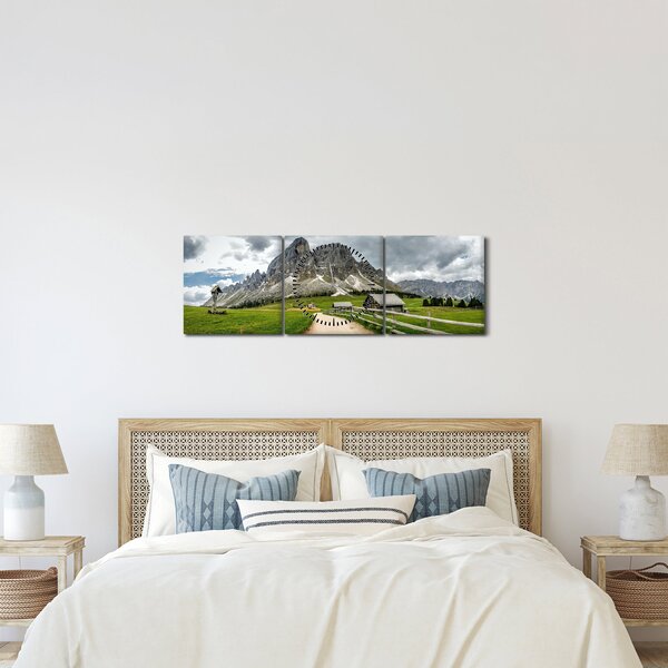 Kép - Az osztrák hegyekben (órával) (90x30 cm)