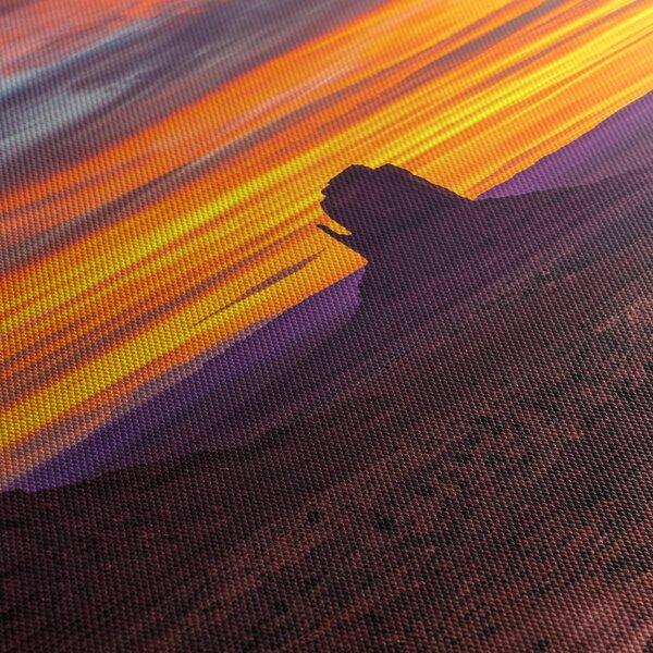 Kép - Emlékmű - völgy Arizonában (órával) (90x30 cm)
