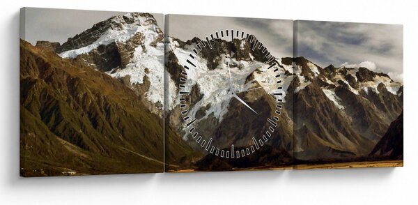 Mount Sefton, Új-Zéland képe (órával) (90x30 cm)
