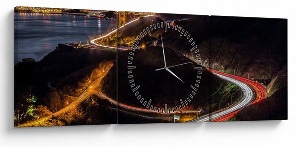 Kép - Golden Gate Bridge (órával) (90x30 cm)