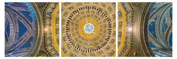 A Siena templom mennyezetének képe (órával) (90x30 cm)