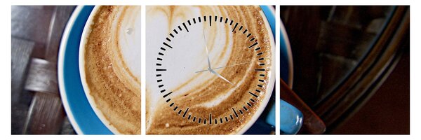 Kép - Latte Art (órával) (90x30 cm)