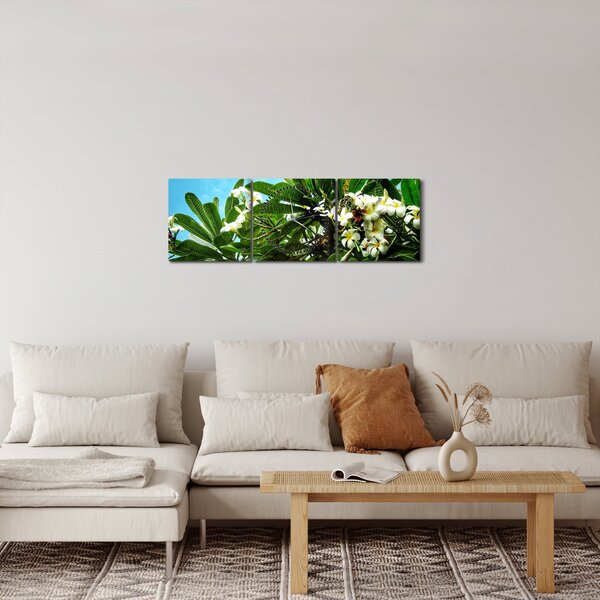 Kép - Plumeria (órával) (90x30 cm)