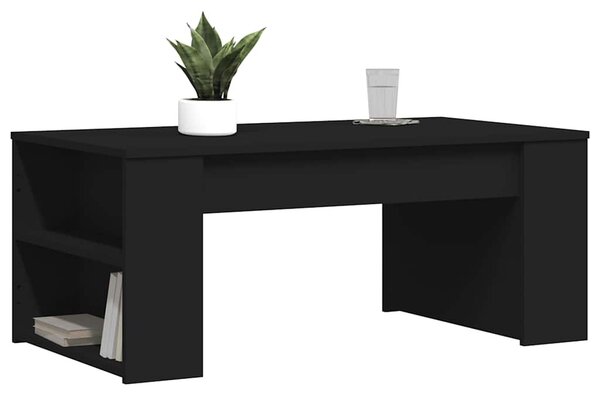 Fekete szerelt fa dohányzóasztal 102 x 55 x 42 cm
