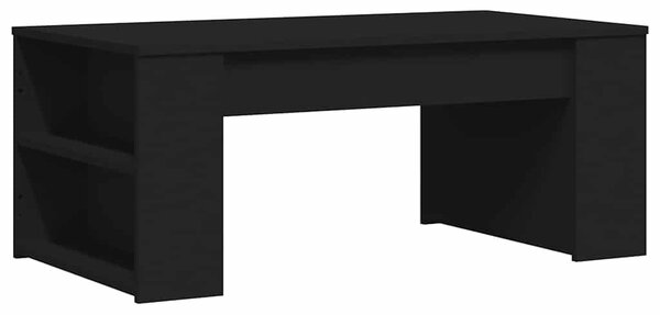 Fekete szerelt fa dohányzóasztal 102 x 55 x 42 cm