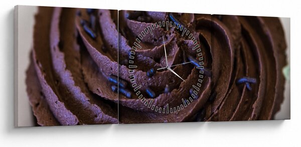 Kép - Csokoládé Cupcake (órával) (90x30 cm)