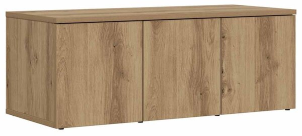 Kézműves tölgy színű szerelt fa TV-szekrény 80x34x30 cm