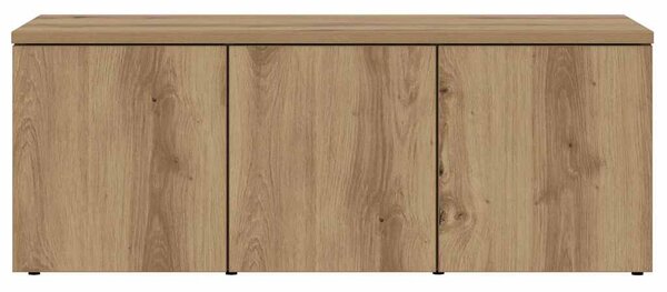Kézműves tölgy színű szerelt fa TV-szekrény 80x34x30 cm