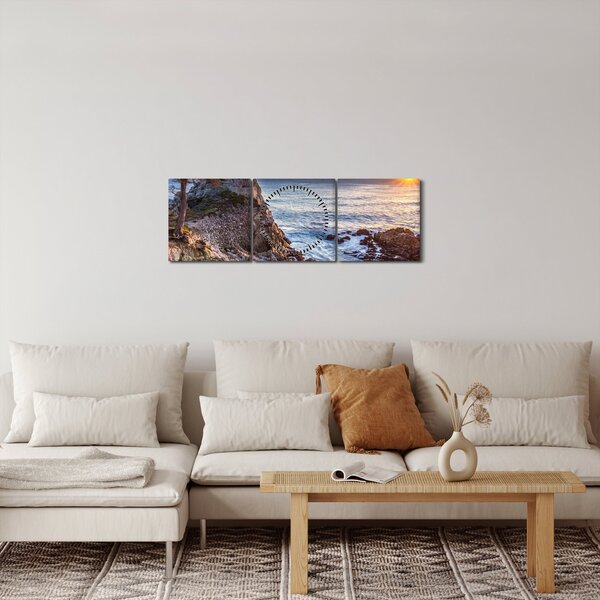 Kép - Csendes-óceán partja (órával) (90x30 cm)