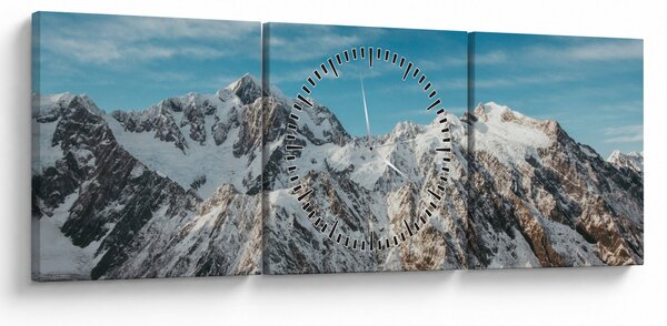 Havas csúcsok képe, Fiordland (órával) (90x30 cm)