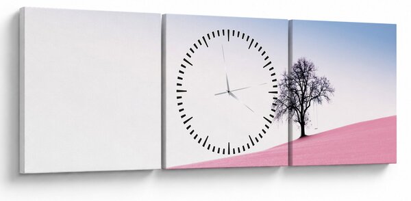 Kép - Rózsaszín álom (órával) (90x30 cm)