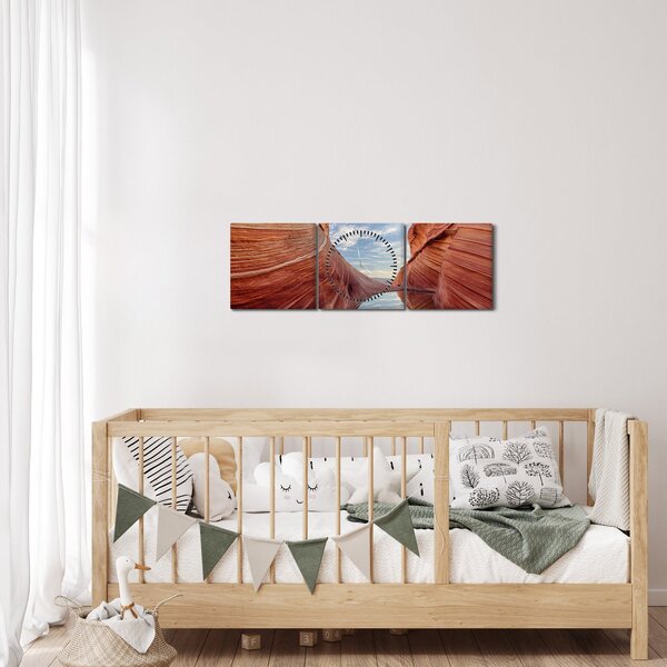 Kép - Vermilion Cliffs Arizona (órával) (90x30 cm)