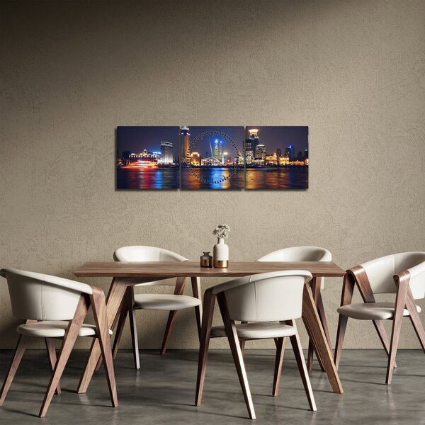 Kép - Éjszakai visszaverődés (órával) (90x30 cm)