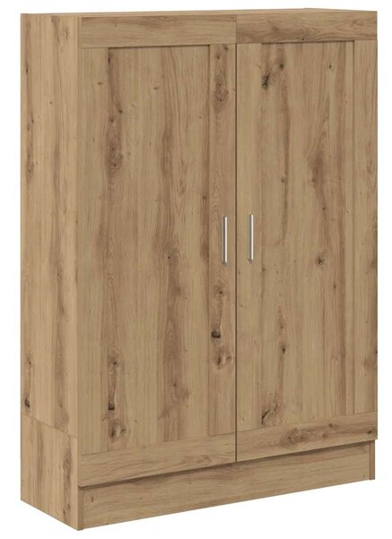 Kézműves tölgy színű szerelt fa könyvszekrény 82,5x30,5x115 cm
