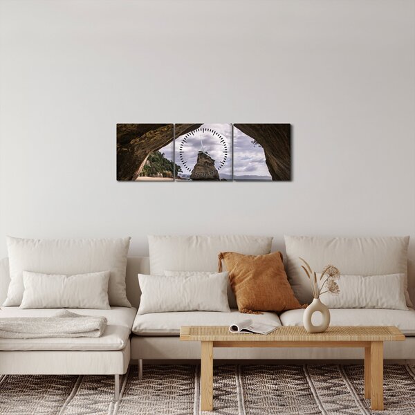 Barlang képe, Új-Zéland (órával) (90x30 cm)