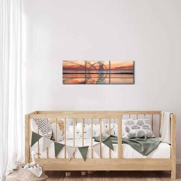 Nap sugarak képe Dayton Beach felett (órával) (90x30 cm)