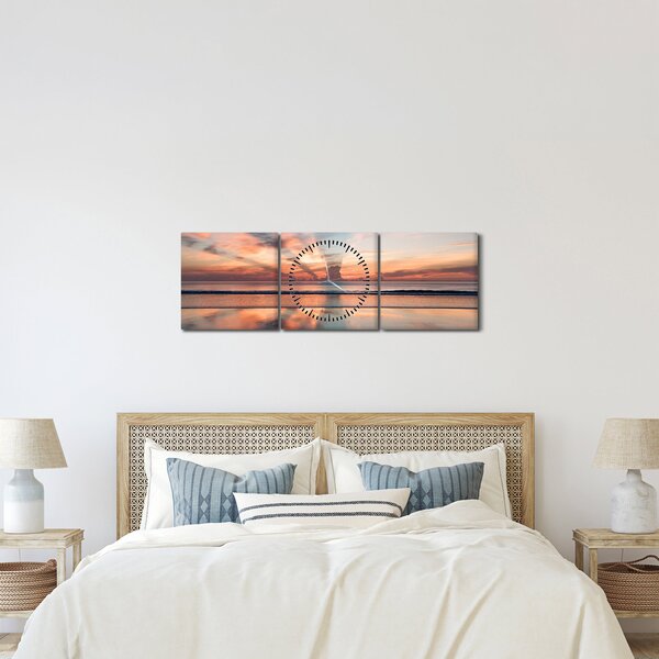 Nap sugarak képe Dayton Beach felett (órával) (90x30 cm)