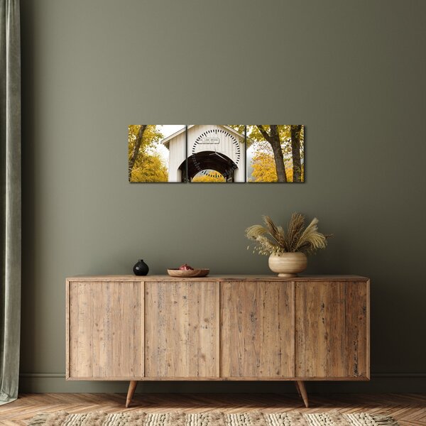 Híd képe Oregonban (órával) (90x30 cm)
