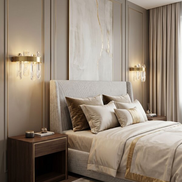 LED fali lámpa SWE075-W Brushed Gold