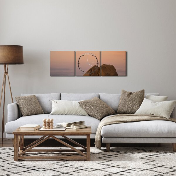 Naplemente a sziklákban (órával) (90x30 cm)