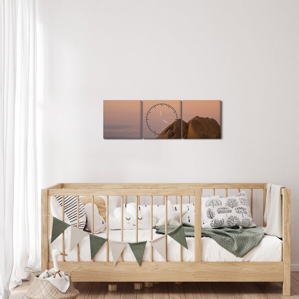 Naplemente a sziklákban (órával) (90x30 cm)