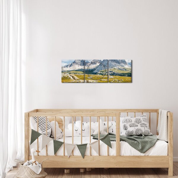 Kép - Olasz Dolomitok (órával) (90x30 cm)