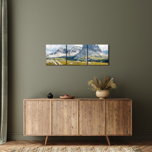 Kép - Olasz Dolomitok (órával) (90x30 cm)