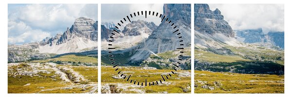 Kép - Olasz Dolomitok (órával) (90x30 cm)