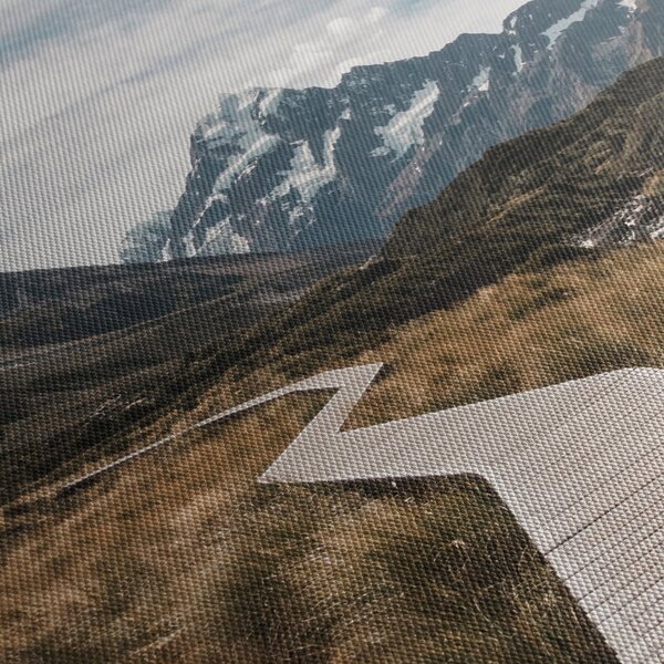 Kép - Sétány a hegységben Mt. Cook (órával) (90x30 cm)