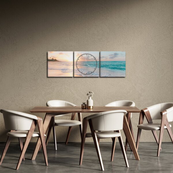 Kép - Álom tengerpart (órával) (90x30 cm)