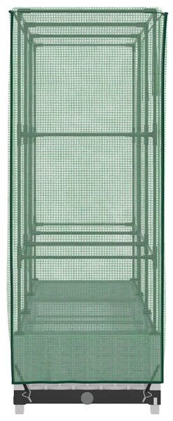 Rattan megjelenésű magaságyás melegháztakaróval 120x40x123 cm