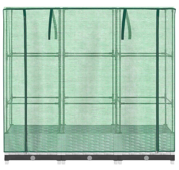 Rattan megjelenésű magaságyás melegháztakaróval 120x40x123 cm