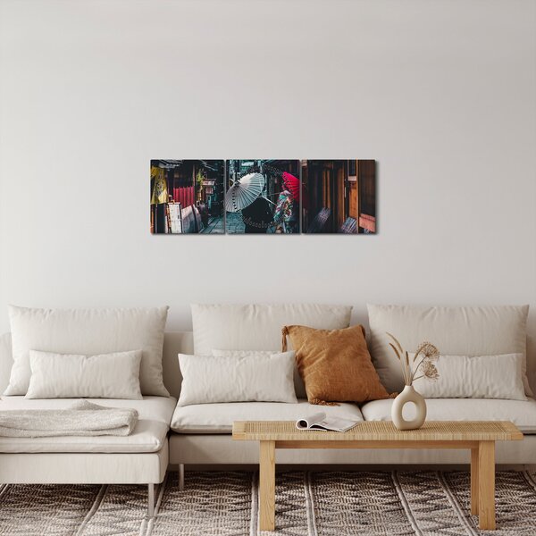 Kép - Séta Tokión (órával) (90x30 cm)