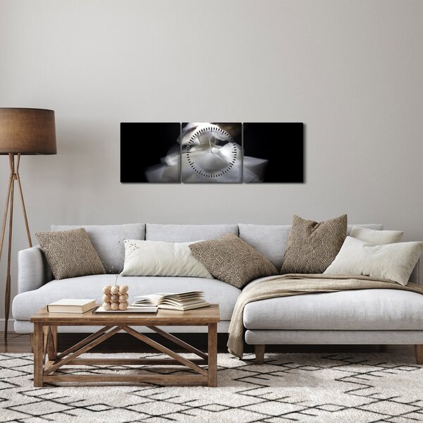 Lótuszvirág képe (órával) (90x30 cm)