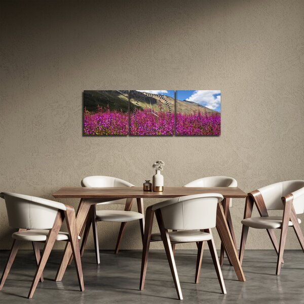 Hegyi rét tája (órával) (90x30 cm)