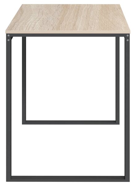 Fekete-tölgyszínű forgácslap számítógépasztal 110 x 60 x 73 cm