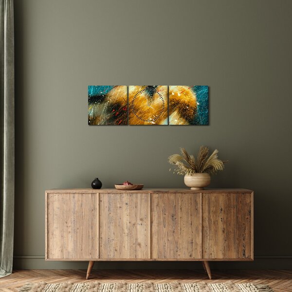 Kép - Csókolózó angyalok (órával) (90x30 cm)