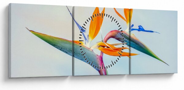 Virág képe (órával) (90x30 cm)