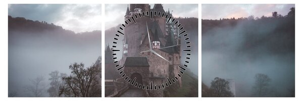 Kép - Eltz-kastély, Németország (órával) (90x30 cm)