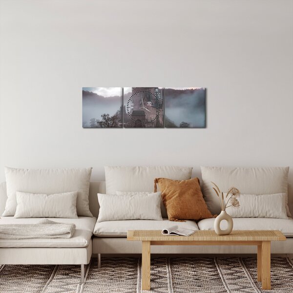 Kép - Eltz-kastély, Németország (órával) (90x30 cm)